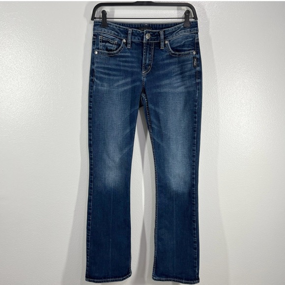 Silver Jeans Co. Avery Slim Bootcut Dark Wash Denim Stretch Jeans Womens Size 28 - Picture 1 of 8